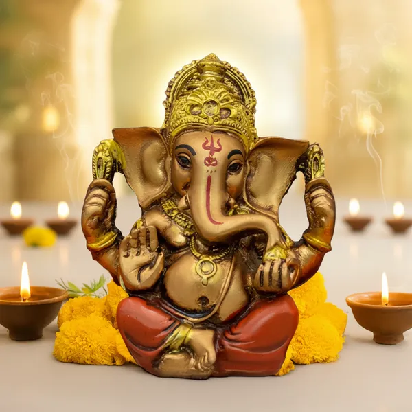 Red_Golden_Ganesh_Ji_Murti_Riddhi_Siddhi_Roop