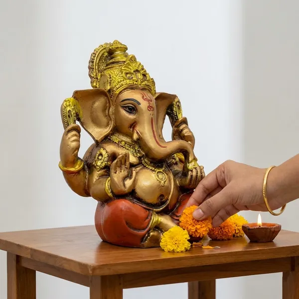 Red_Golden_Ganesh_Ji_Murti_Riddhi_Siddhi_Roop