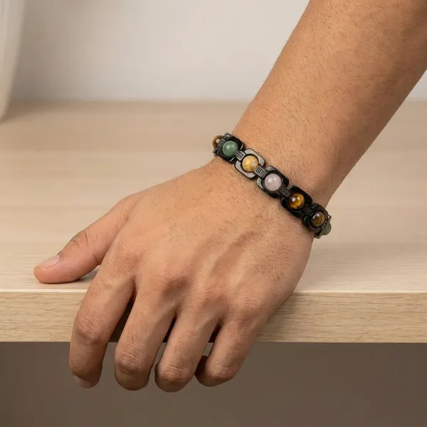 Black_Metal_Dhan_Yog_Bracelet_Black_For_Unisex