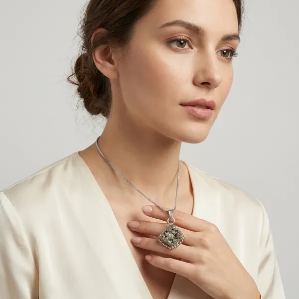 Grey_Raw_Pyrite_Pendant_For_Women