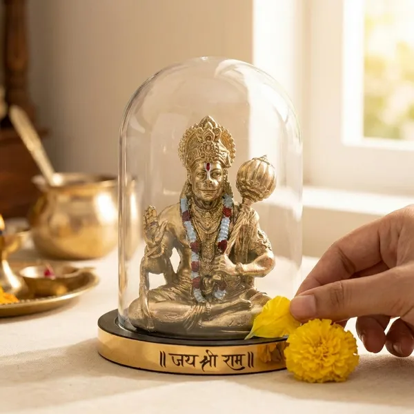 Gold_Shakti_Bal_Hanuman_Murti_For_Home_And_Office