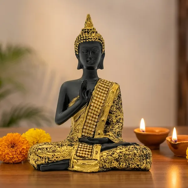 Grey_Meditating_Buddha_Murti_For_Unisex