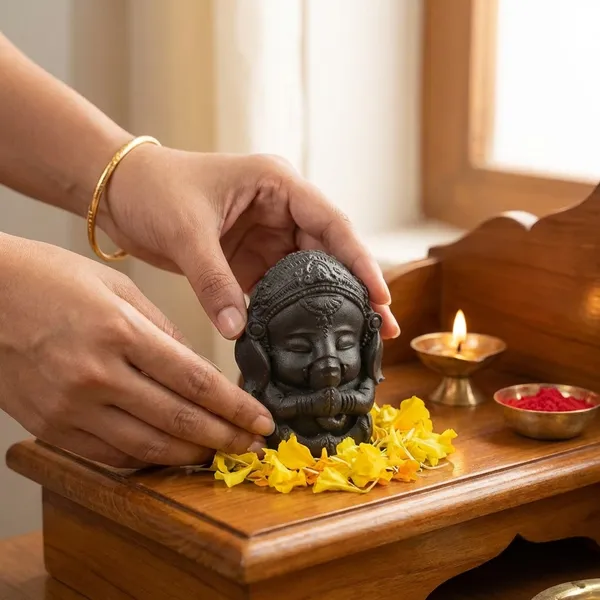 Grey_Pyrite_Baby_Ganesha_Murti_For_Home_And_Office