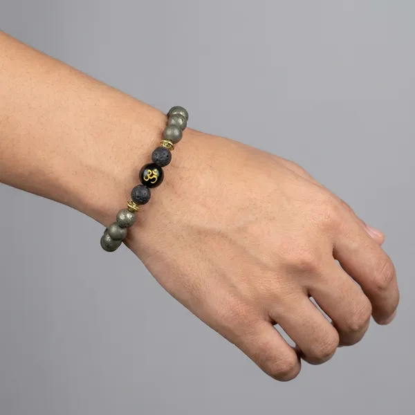 Raw_Pyrite_Bracelet_With_Om_Bead