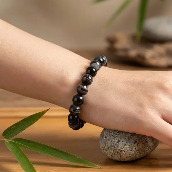 Multicolor_Black_Agate_Bracelet_For_Unisex