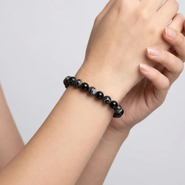Multicolor_Black_Agate_Bracelet_For_Unisex