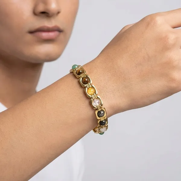 Golden_Metal_Dhan_Yog_Bracelet_Gold_For_Unisex