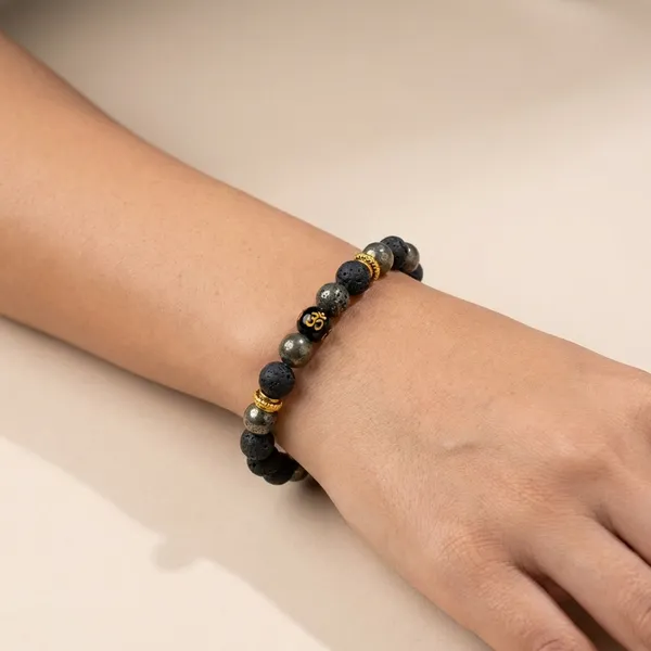 Black_Wealth_Om_Pyrite_Bracelet_For_Unisex