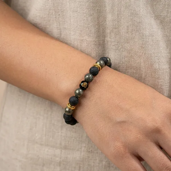 Black_Wealth_Om_Pyrite_Bracelet_For_Unisex