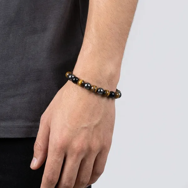 Black_And_Brown_Triple_Protection_Bracelet_For_Unisex