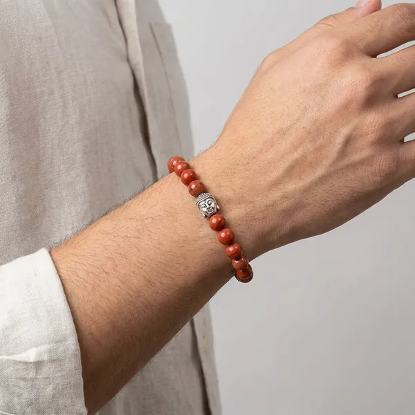 Brown_Red_Jasper_Bracelet_For_Unisex