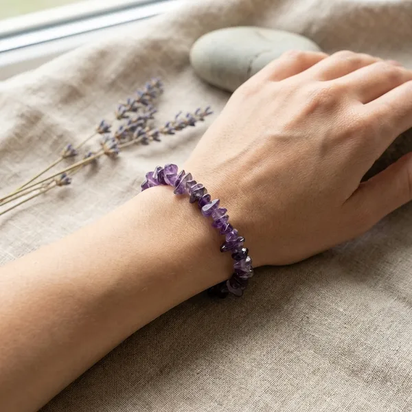 Amethyst_Chips_Bracelet_Stretchable