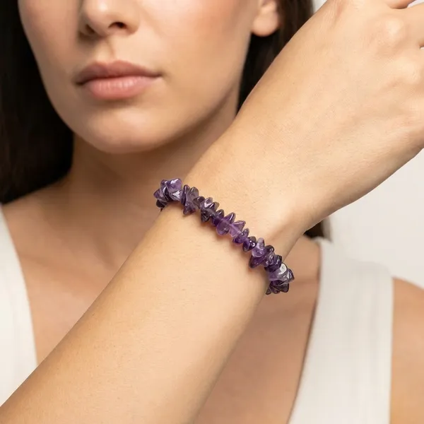 Amethyst_Chips_Bracelet_Stretchable