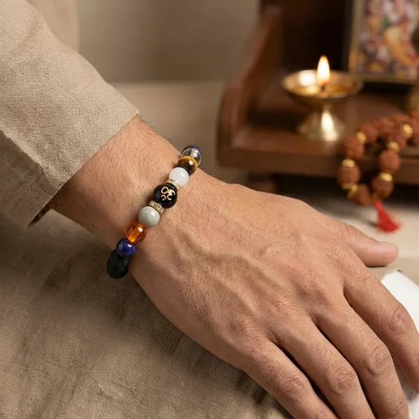 Energised_Navgrah_Shanti_Bracelet_With_Free_Raw_Selenite_Plate
