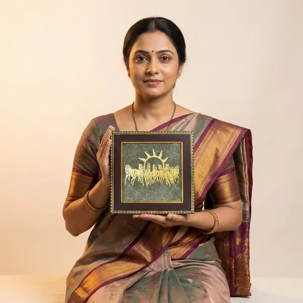 Maha_Lakshmi_Siddhi_7_Horses_On_Raw_Pyrite_Frame