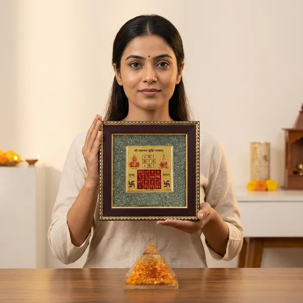 Vyapar_Vriddhi_Yantra_On_Pyrite_Frame_With_Free_Citrine_Pyramid