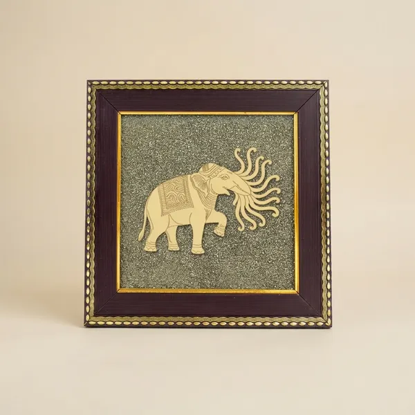 7_Trunk_Elephant_Airavata_On_Raw_Pyrite_Frame