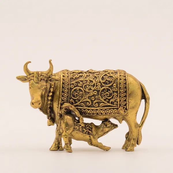 Brass_Kamdhenu_Cow_With_Calf_Murti