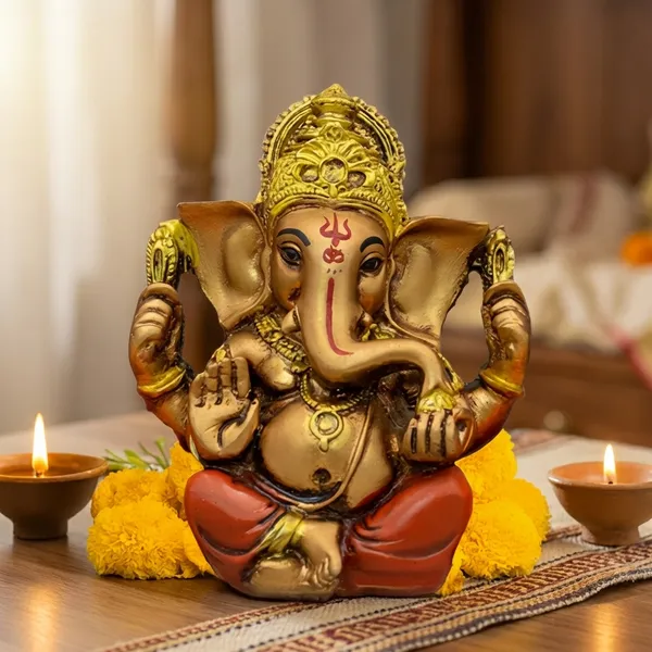 Red_Golden_Ganesh_Ji_Murti_Riddhi_Siddhi_Roop