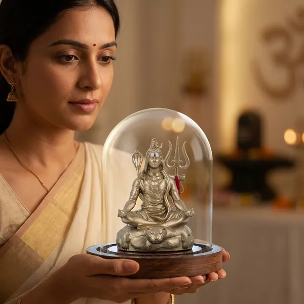 Silver_Kashi_Siddh_Shiv_Shakti_Murti_For_Home_And_Office