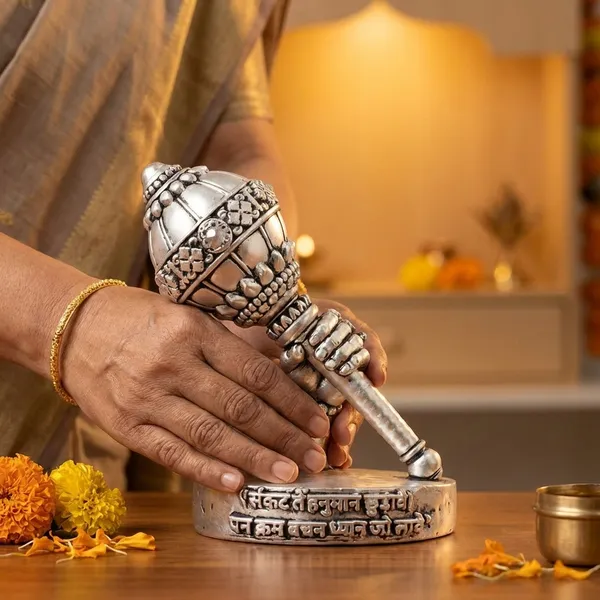Silver_Shri_Hanuman_Gada_Idol_For_Home_And_Office