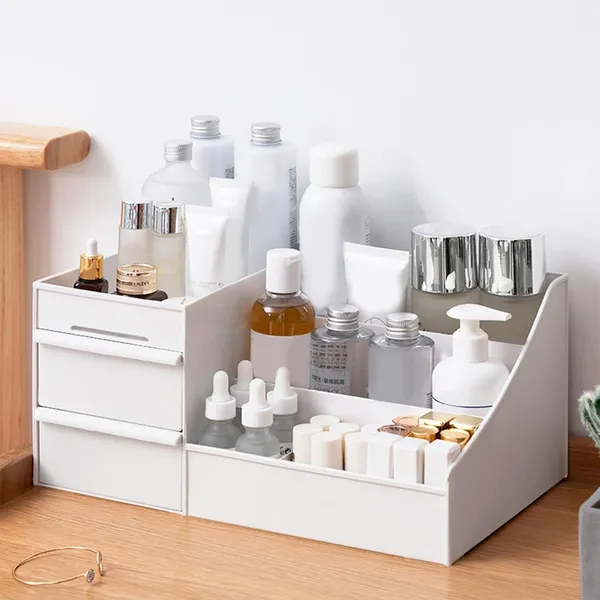 Plastic_Desktop_Organizer_Box_With_Pull-Out_Drawer__Small_Storage_Container_For_Office,_Home_And_Craft_Supplies