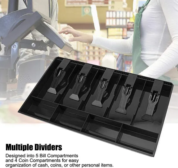 Cash_And_Coin_Tray_Organizer__5_Bill_+_4_Coin_Compartments_Plastic_Money_Tray_For_Petty_Cash_And_Pos_Counter