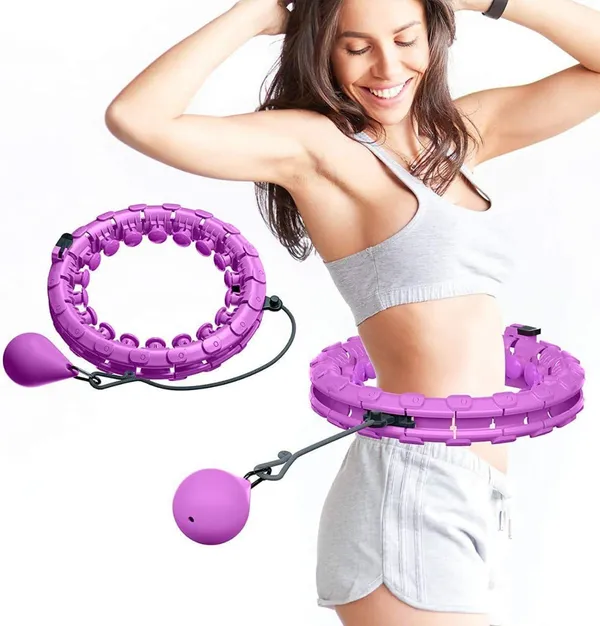 Smart_Weighted_Hula_Hoop_For_Adults__24_Adjustable_Knots,_360_Auto-Spinning_Ball_For_Waist_And_Core_Workout