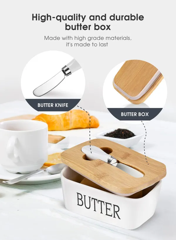 Ceramic_Butter_Dish_With_Wooden_Lid,_Stainless_Steel_Knife_And_Silicone_Seal__Airtight_Butter_Keeper_For_Countertop