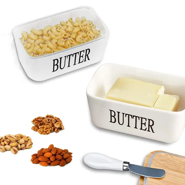 Ceramic_Butter_Dish_With_Wooden_Lid,_Stainless_Steel_Knife_And_Silicone_Seal__Airtight_Butter_Keeper_For_Countertop