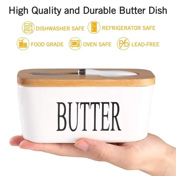 Ceramic_Butter_Dish_With_Wooden_Lid,_Stainless_Steel_Knife_And_Silicone_Seal__Airtight_Butter_Keeper_For_Countertop