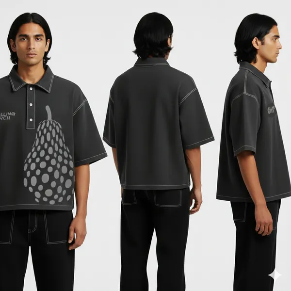 Navy_Blue_and_Grey__Cotton_Heavy_Gsm_Hardcore_Flame_and_Dotted_Pear_Polo_T-Shirt_For_Men