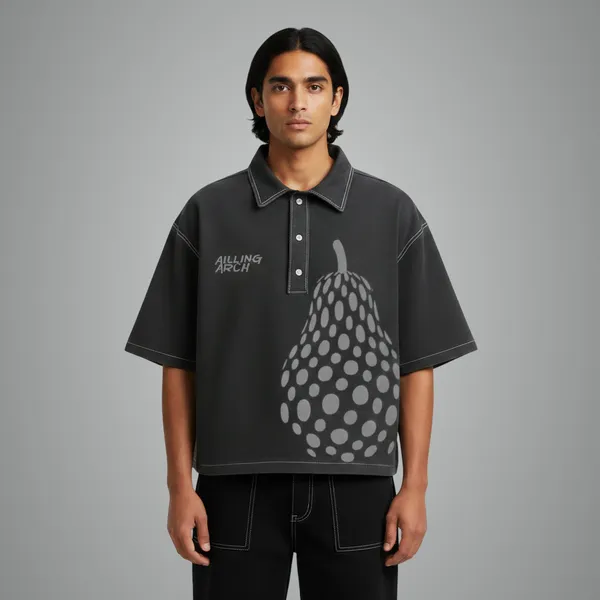 Navy_Blue_and_Grey__Cotton_Heavy_Gsm_Hardcore_Flame_and_Dotted_Pear_Polo_T-Shirt_For_Men