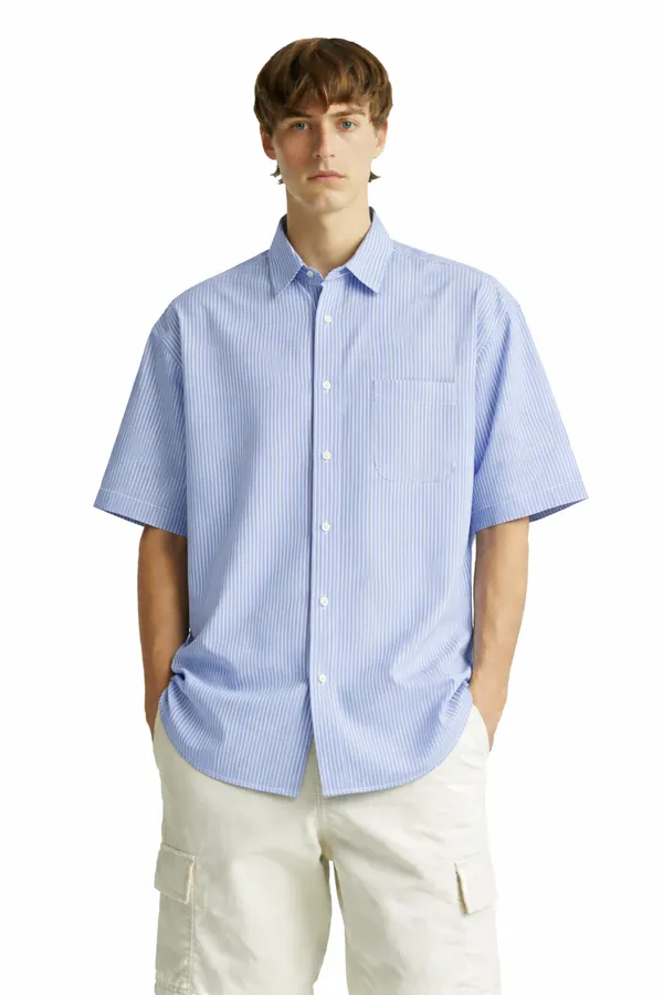 Off_White_and_Blue__Cotton_Heavy_Gsm_The_Classic_Basic_Tee_T-Shirt_For_Men