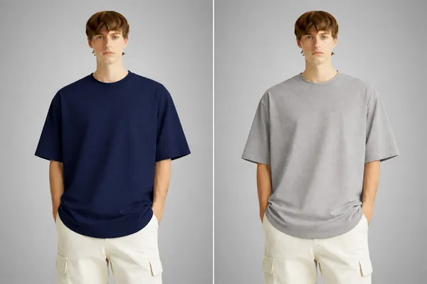 Grey_and_Navy_Blue_Cotton_Heavy_Gsm_The_Classic_Basic_Tee_T-Shirt_For_Men