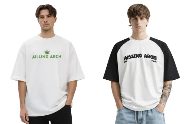 White_And_Black_Cotton_Heavy_Gsm_Off_Track_T-Shirt_For_Men