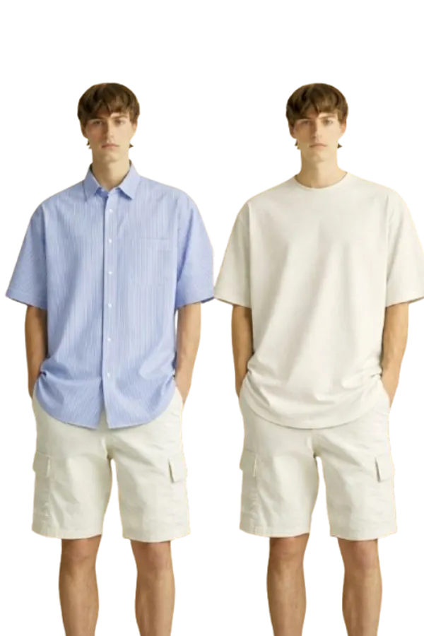 Off_White_and_Blue__Cotton_Heavy_Gsm_The_Classic_Basic_Tee_T-Shirt_For_Men