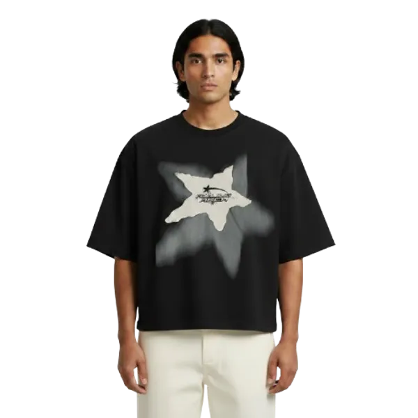 Black_Cotton_Heavy_Gsm_Urban_Star_T-Shirt_For_Men