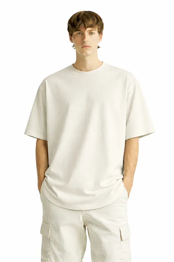Off_White_Cotton_Heavy_Gsm_The_Classic_Basic_Tee_T-Shirt_For_Men
