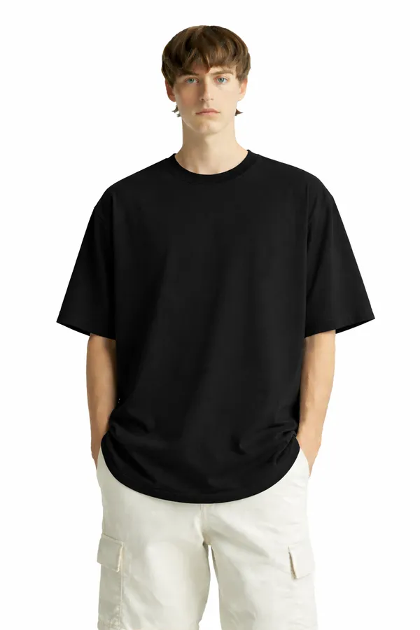 Black_Cotton_Heavy_Gsm_The_Classic_Basic_Tee_T-Shirt_For_Men