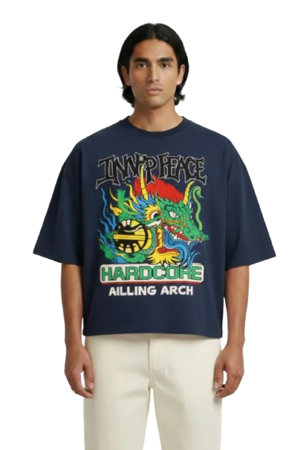 Navy_Blue_Cotton_Heavy_Gsm_Hardcore_Flame_T-Shirt_For_Men