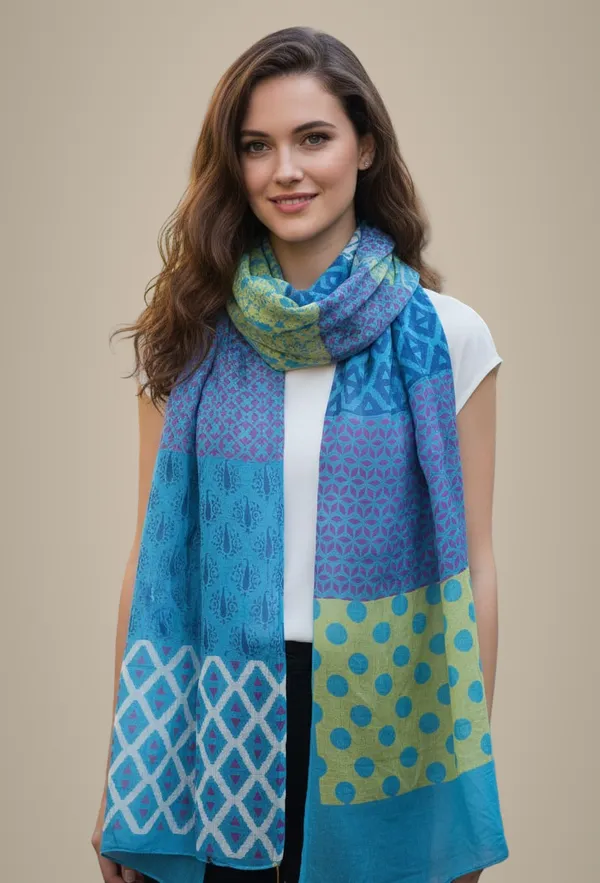 Vibrant_Multi-Pattern_Scarf_With_Blue_And_Green_Tones