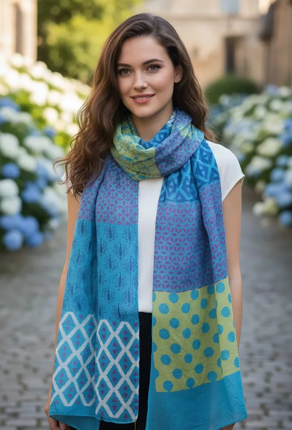 Vibrant_Multi-Pattern_Scarf_With_Blue_And_Green_Tones_Pack_Of_2