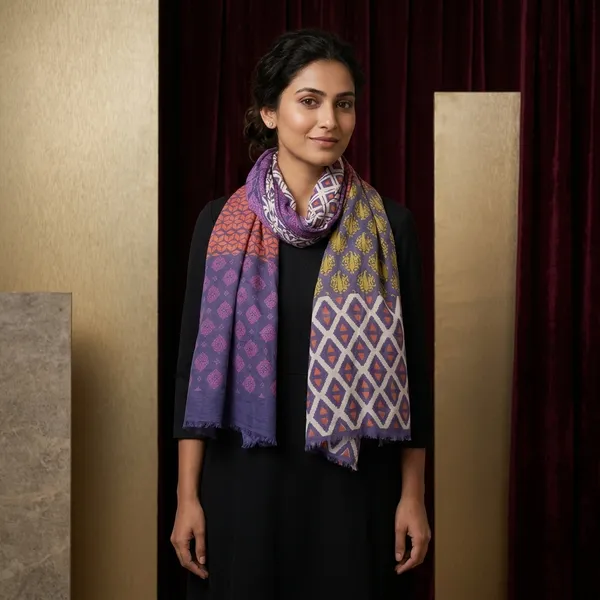 Multi-Pattern_Purple_Scarf_With_Geometric_And_Floral_Designs