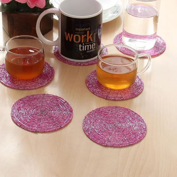 Pink_Cotton_Premium_Coaster_For_Living_Room_&_Kitchen_(Pack_Of_6)