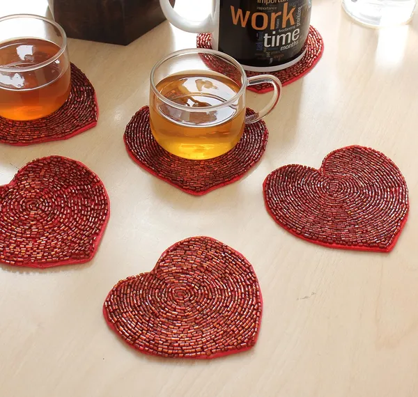 Red_Cotton_Premium_Coaster_For_Living_Room_&_Kitchen_(Pack_Of_6)