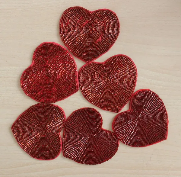 Red_Cotton_Premium_Coaster_For_Living_Room_&_Kitchen_(Pack_Of_6)