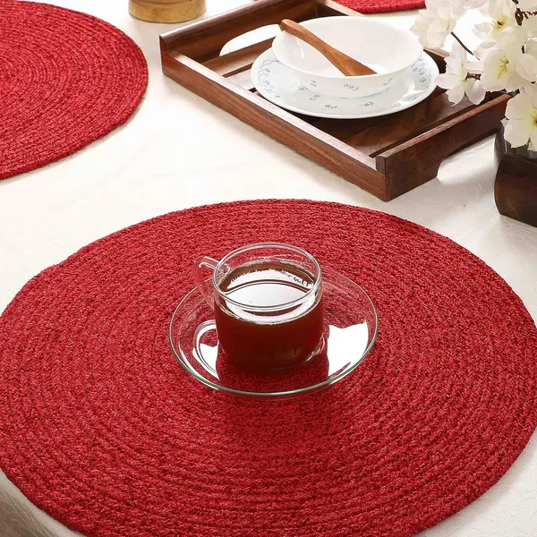 Red_Cotton_Premium_Placemat_For_Living_Room_&_Kitchen_(Pack_Of_2)