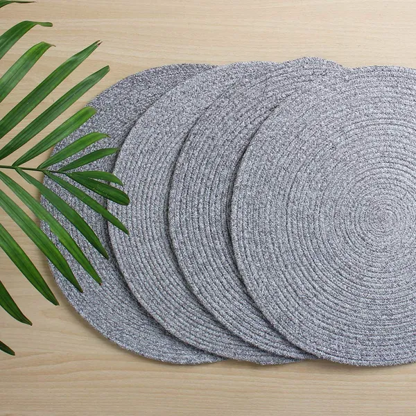 Grey_Cotton_Premium_Placemat_For_Living_Room_&_Kitchen_(Pack_Of_4)
