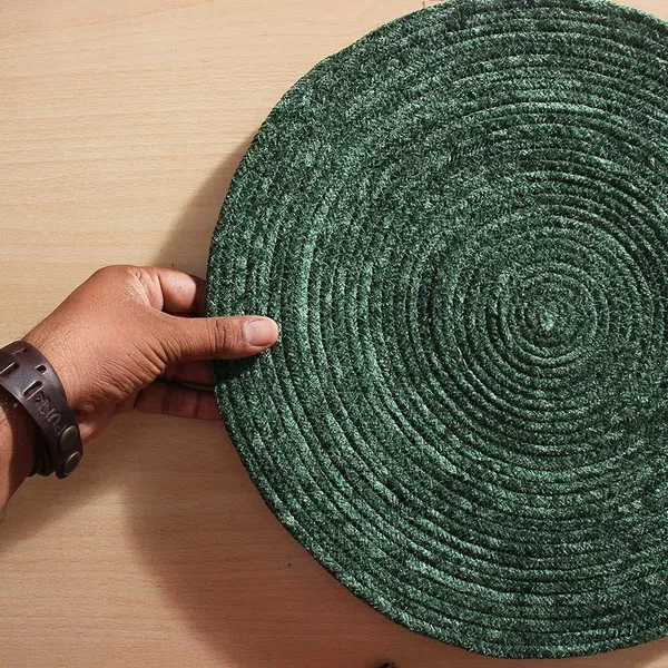 Green_Cotton_Premium_Placemat_For_Living_Room_&_Kitchen_(Pack_Of_4)